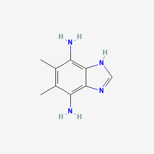 molecular formula C9H12N4 B3288811 1H-Benzimidazole-4,7-diamine,5,6-dimethyl-(9CI) CAS No. 85311-39-3