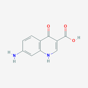 molecular formula C10H8N2O3 B3288841 7-Amino-4-hydroxyquinoline-3-carboxylic acid CAS No. 85344-88-3