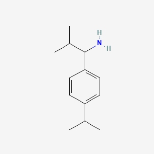 molecular formula C13H21N B3288889 2-Methyl-1-[4-(propan-2-yl)phenyl]propan-1-amine CAS No. 853724-05-7