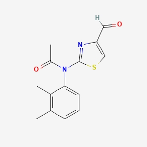 molecular formula C14H14N2O2S B3288961 N-(2,3-dimethylphenyl)-N-(4-formyl-1,3-thiazol-2-yl)acetamide CAS No. 854035-83-9