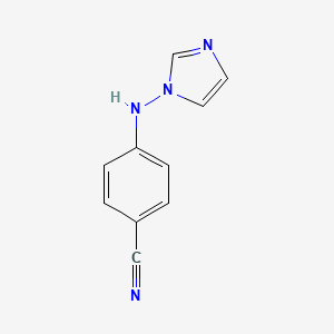 molecular formula C10H8N4 B3289042 4-[(1H-imidazol-1-yl)amino]benzonitrile CAS No. 854602-59-8