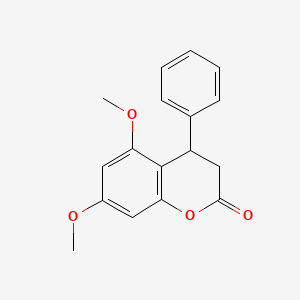 molecular formula C17H16O4 B3289083 5,7-Dimethoxy-4-phenyl-chroman-2-one CAS No. 854897-58-8