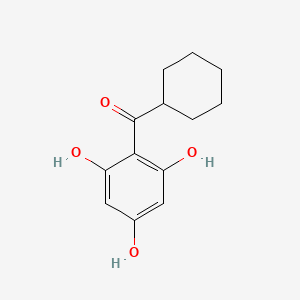 molecular formula C13H16O4 B3289188 Methanone, cyclohexyl(2,4,6-trihydroxyphenyl)- CAS No. 85602-45-5
