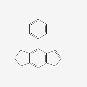 molecular formula C19H18 B3289225 6-Methyl-8-phenyl-1,2,3,5-tetrahydro-s-indacene CAS No. 856413-75-7