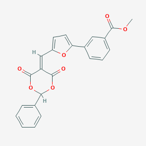 molecular formula C23H16O7 B328942 Methyl 3-[5-[(4,6-dioxo-2-phenyl-1,3-dioxan-5-ylidene)methyl]furan-2-yl]benzoate 