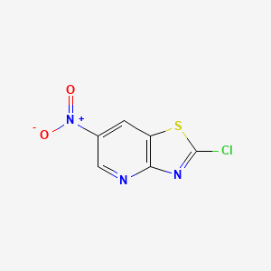molecular formula C6H2ClN3O2S B3289445 2-Chloro-6-nitrothiazolo[4,5-b]pyridine CAS No. 857970-02-6