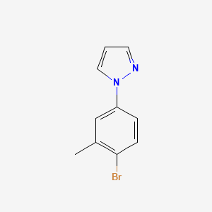 molecular formula C10H9BrN2 B3289512 1-(4-Bromo-3-methylphenyl)-1H-pyrazole CAS No. 858523-45-2