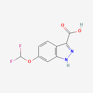 molecular formula C9H6F2N2O3 B3289523 6-(Difluoromethoxy)-1H-indazole-3-carboxylic acid CAS No. 858661-80-0
