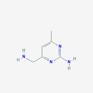 molecular formula C6H10N4 B3289606 4-(Aminomethyl)-6-methylpyrimidin-2-amine CAS No. 859628-54-9