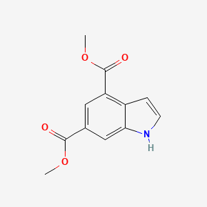 molecular formula C11H9NO4 B3289666 dimethyl 1H-indole-4,6-dicarboxylate CAS No. 86012-83-1