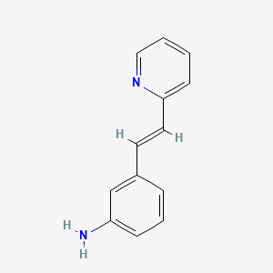 molecular formula C13H12N2 B3289776 3-[(E)-2-Pyridin-2-ylvinyl]aniline CAS No. 861024-35-3