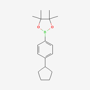 molecular formula C17H25BO2 B3289916 2-(4-Cyclopentylphenyl)-4,4,5,5-tetramethyl-1,3,2-dioxaborolane CAS No. 861965-54-0