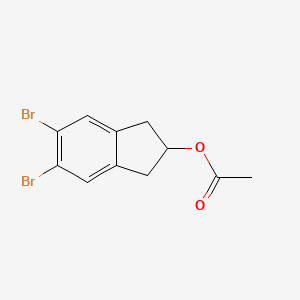 molecular formula C11H10Br2O2 B3289934 5,6-Dibromo-2,3-dihydro-1H-inden-2-yl acetate CAS No. 862135-55-5