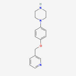 molecular formula C16H19N3O B3289980 1-[4-(Pyridin-3-ylmethoxy)-phenyl]-piperazine CAS No. 862471-97-4