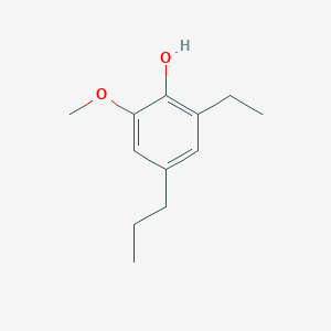 molecular formula C12H18O2 B3290001 2-Ethyl-6-methoxy-4-propylphenol CAS No. 86253-73-8