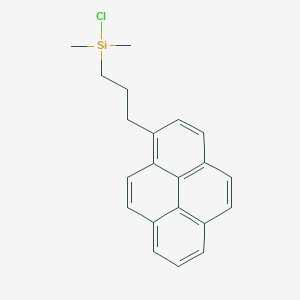 molecular formula C21H21ClSi B3290034 Silane, chlorodimethyl[3-(1-pyrenyl)propyl]- CAS No. 86278-57-1