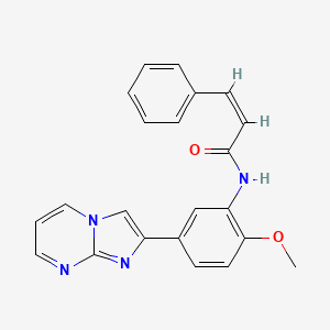 (Z)-N-(5-(imidazo[1,2-a]pyrimidin-2-yl)-2-methoxyphenyl)-3-phenylacrylamide