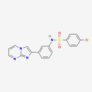 4-bromo-N-(3-imidazo[1,2-a]pyrimidin-2-ylphenyl)benzenesulfonamide