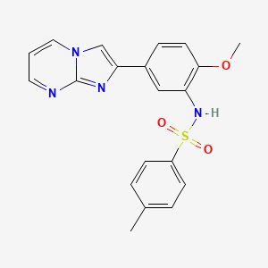 N-(5-(imidazo[1,2-a]pyrimidin-2-yl)-2-methoxyphenyl)-4-methylbenzenesulfonamide