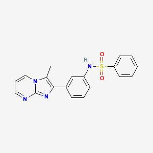 N-(3-{3-methylimidazo[1,2-a]pyrimidin-2-yl}phenyl)benzenesulfonamide