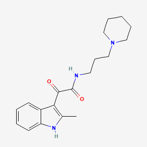 2-(2-methyl-1H-indol-3-yl)-2-oxo-N-(3-piperidin-1-ylpropyl)acetamide