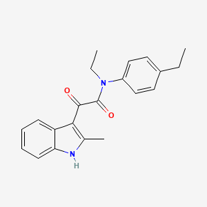 molecular formula C21H22N2O2 B3290111 N-ethyl-N-(4-ethylphenyl)-2-(2-methyl-1H-indol-3-yl)-2-oxoacetamide CAS No. 862813-75-0