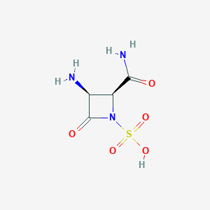 1-Azetidinesulfonic acid, 3-amino-2-(aminocarbonyl)-4-oxo-, (2S-cis)-