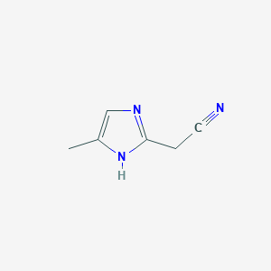 molecular formula C6H7N3 B3290185 2-(4-methyl-1H-imidazol-2-yl)acetonitrile CAS No. 863399-39-7