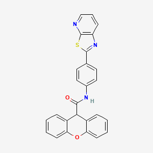 molecular formula C26H17N3O2S B3290245 N-(4-{[1,3]Thiazolo[5,4-B]pyridin-2-YL}phenyl)-9H-xanthene-9-carboxamide CAS No. 863588-95-8