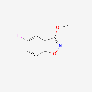 molecular formula C9H8INO2 B3290451 5-Iodo-3-methoxy-7-methylbenzo[d]isoxazole CAS No. 864756-01-4
