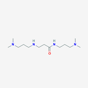 molecular formula C13H30N4O B3290567 N-[3-(dimethylamino)propyl]-3-{[3-(dimethylamino)propyl]amino}propanamide CAS No. 86551-24-8