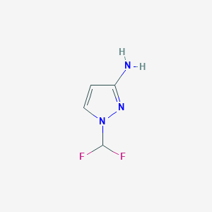 molecular formula C4H5F2N3 B3290577 1-(difluoromethyl)-1H-pyrazol-3-amine CAS No. 865663-99-6