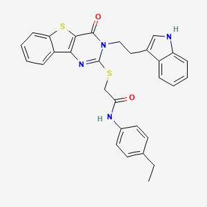 N-(4-ethylphenyl)-2-[[3-[2-(1H-indol-3-yl)ethyl]-4-oxo-[1]benzothiolo[3,2-d]pyrimidin-2-yl]sulfanyl]acetamide