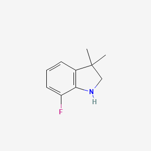 molecular formula C10H12FN B3290632 7-Fluoro-3,3-dimethylindoline CAS No. 866208-25-5