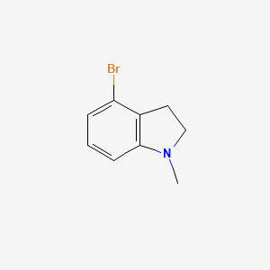 molecular formula C9H10BrN B3290645 1H-Indole, 4-bromo-2,3-dihydro-1-methyl- CAS No. 86626-40-6