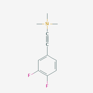 molecular formula C11H12F2Si B3290682 Benzene, 1,2-difluoro-4-[2-(trimethylsilyl)ethynyl]- CAS No. 866683-38-7