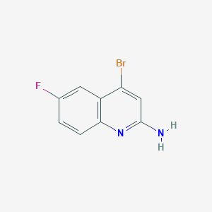 molecular formula C9H6BrFN2 B3290690 4-Bromo-6-fluoroquinolin-2-amine CAS No. 866757-15-5