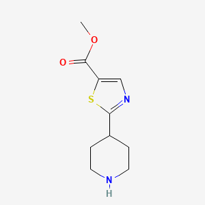 molecular formula C10H14N2O2S B3290743 Methyl 2-(piperidin-4-yl)-1,3-thiazole-5-carboxylate CAS No. 867066-23-7
