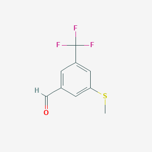 molecular formula C9H7F3OS B3290809 3-(Methylthio)-5-(trifluoromethyl)benzaldehyde CAS No. 868166-29-4