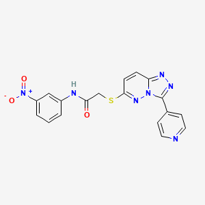 molecular formula C18H13N7O3S B3290929 N-(3-nitrophenyl)-2-{[3-(pyridin-4-yl)-[1,2,4]triazolo[4,3-b]pyridazin-6-yl]sulfanyl}acetamide CAS No. 868969-92-0