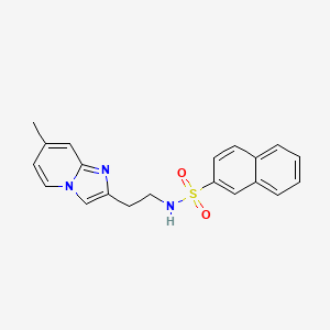 molecular formula C20H19N3O2S B3290942 N-(2-(7-methylimidazo[1,2-a]pyridin-2-yl)ethyl)naphthalene-2-sulfonamide CAS No. 868978-85-2