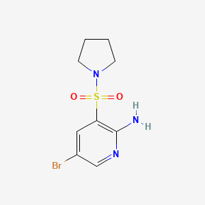 5-Bromo-3-(pyrrolidine-1-sulfonyl)pyridin-2-amine