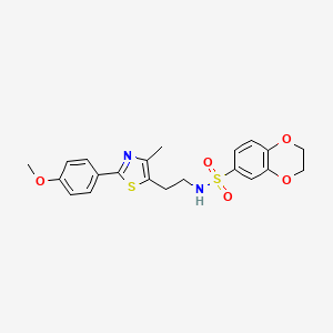 N-{2-[2-(4-methoxyphenyl)-4-methyl-1,3-thiazol-5-yl]ethyl}-2,3-dihydro-1,4-benzodioxine-6-sulfonamide