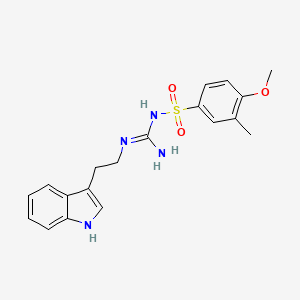 molecular formula C19H22N4O3S B3290987 N-[2-(1H-indol-3-yl)ethyl]-N'-(4-methoxy-3-methylbenzenesulfonyl)guanidine CAS No. 869074-97-5