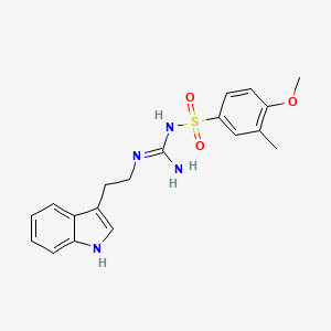 B3290987 N-(N-(2-(1H-indol-3-yl)ethyl)carbamimidoyl)-4-methoxy-3-methylbenzenesulfonamide CAS No. 869074-97-5