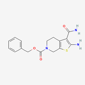 molecular formula C16H17N3O3S B3291010 Benzyl 2-amino-3-carbamoyl-4,5-dihydrothieno[2,3-c]pyridine-6(7H)-carboxylate CAS No. 869278-52-4