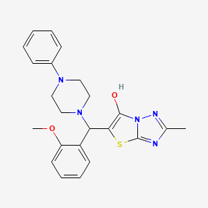5-((2-Methoxyphenyl)(4-phenylpiperazin-1-yl)methyl)-2-methylthiazolo[3,2-b][1,2,4]triazol-6-ol