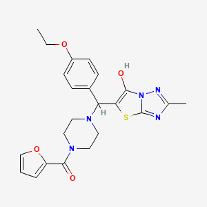 (4-((4-Ethoxyphenyl)(6-hydroxy-2-methylthiazolo[3,2-b][1,2,4]triazol-5-yl)methyl)piperazin-1-yl)(furan-2-yl)methanone