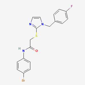 N-(4-bromophenyl)-2-((1-(4-fluorobenzyl)-1H-imidazol-2-yl)thio)acetamide