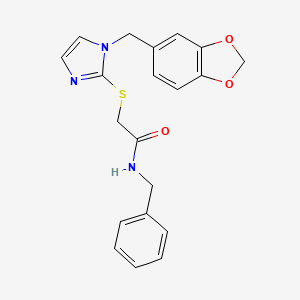 2-[1-(1,3-benzodioxol-5-ylmethyl)imidazol-2-yl]sulfanyl-N-benzylacetamide
